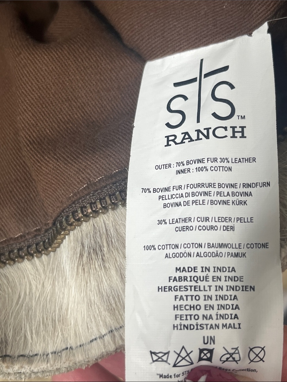 STS Ranchwear Bag - Tote Leather & cowhide Hair Fringe Tassel & Logo EUC - Picture 13 of 13